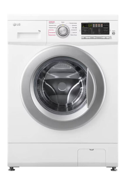 Узкая стиральная машина LG F1296HDS1, функция пара Steam, 7кг